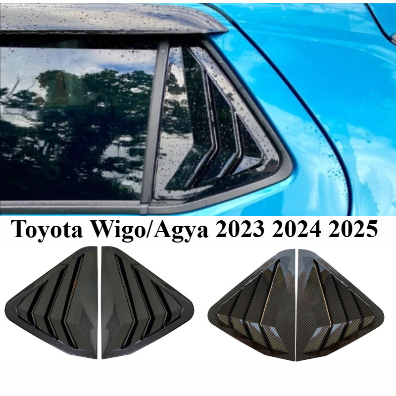 Toyota Wigo/Agya 2023 2024 2025 Rear Side Louver Mustang Cover Window ...