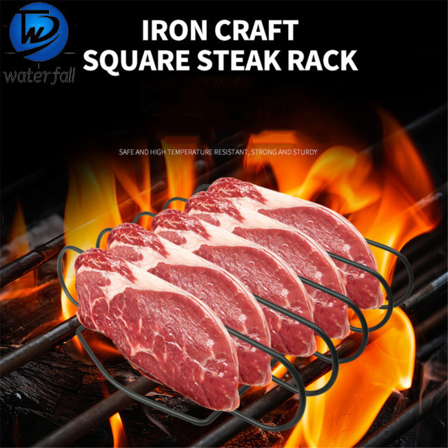 Limited-time offer! Non-stick Iron Steak Grill BBQ Stand Barbecue Roast ...