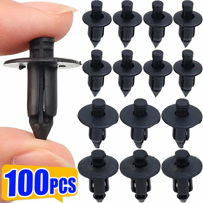 50/100PCS Self-Tapping Screws - 6/7/8mm Hole Plastic Rivets - Car Door ...
