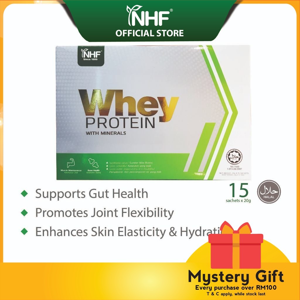 NHF Whey Protein with Minerals | Whey Protein dengan Kalsium | 乳清蛋白 ...