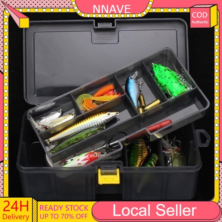 Fishing Tackle Box Lures Box 21cmx11cmx7cm Kotak Gewang Kotak Mancing ...
