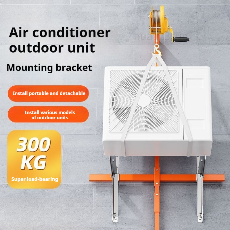 Air Conditioner Outdoor Unit Hoisting Hanger Hand-cranked Lifting ...