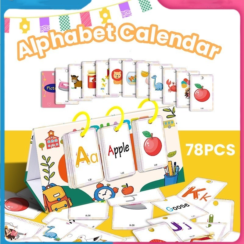 English Alphabet Flashcard CVC Words Desk Calendar Early Education ...