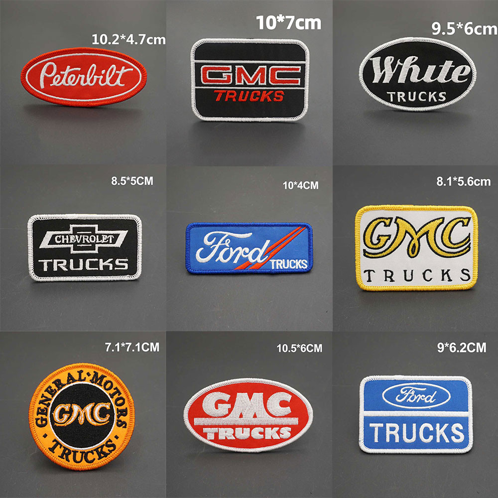 【Customized 】AQ GMC white Peterbilt Embroidery of truck pickup truck ...