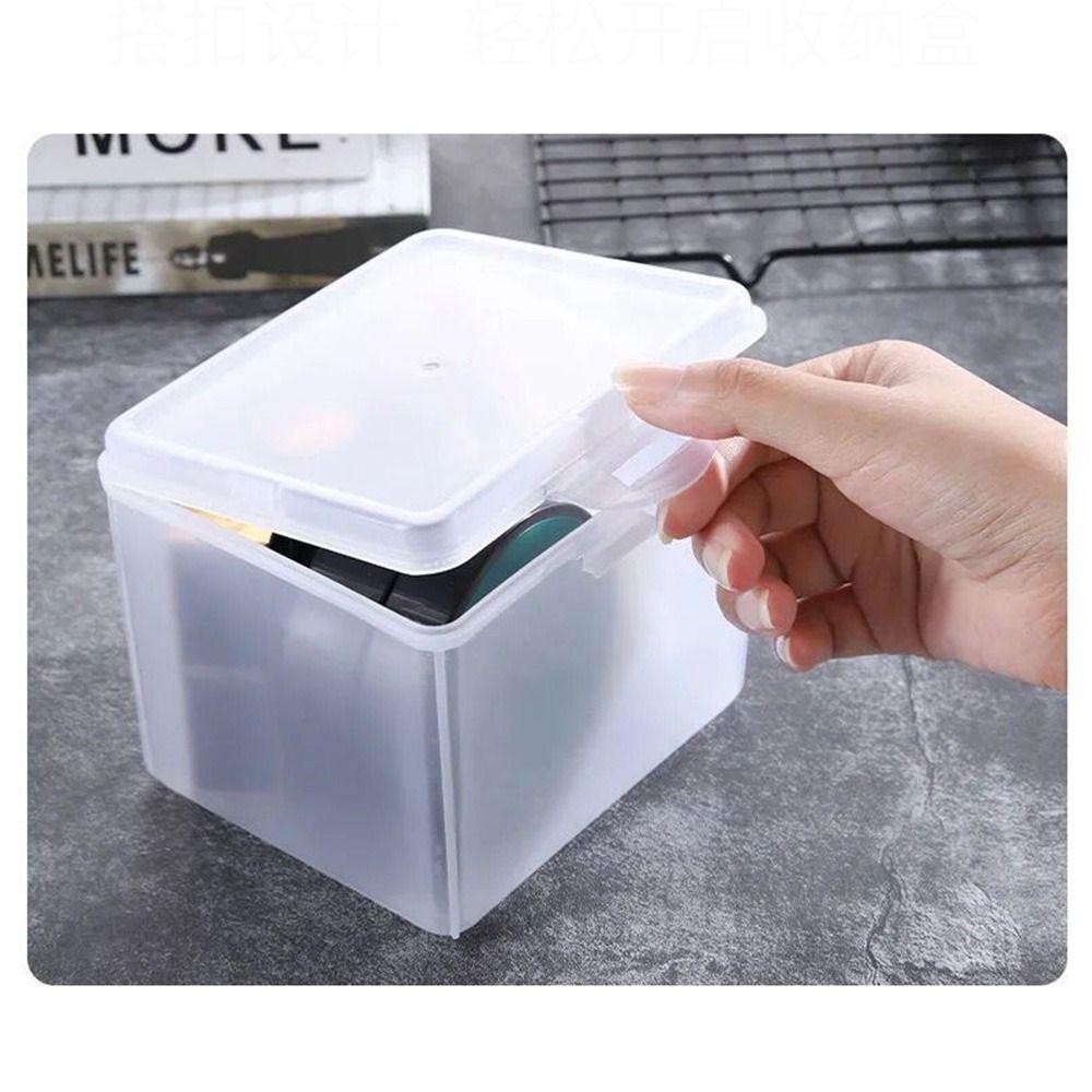 LAKAMIRY Storage , Multi-purpose Plastic Storage Box, Transparent with ...