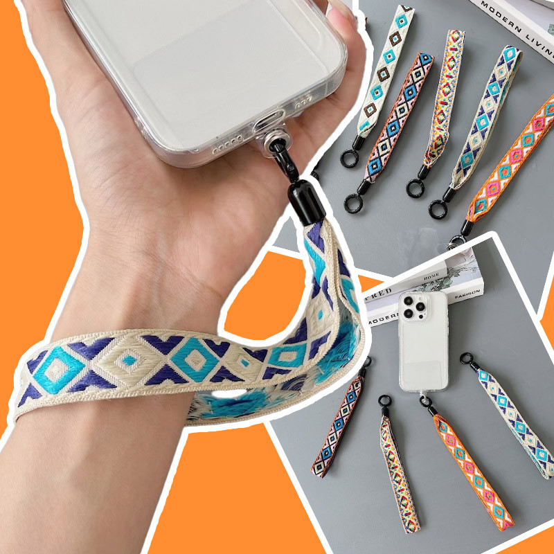 Retro Rhombus Bracelet Strap For Phone Lanyard Strap Hanging Chain - Main Image