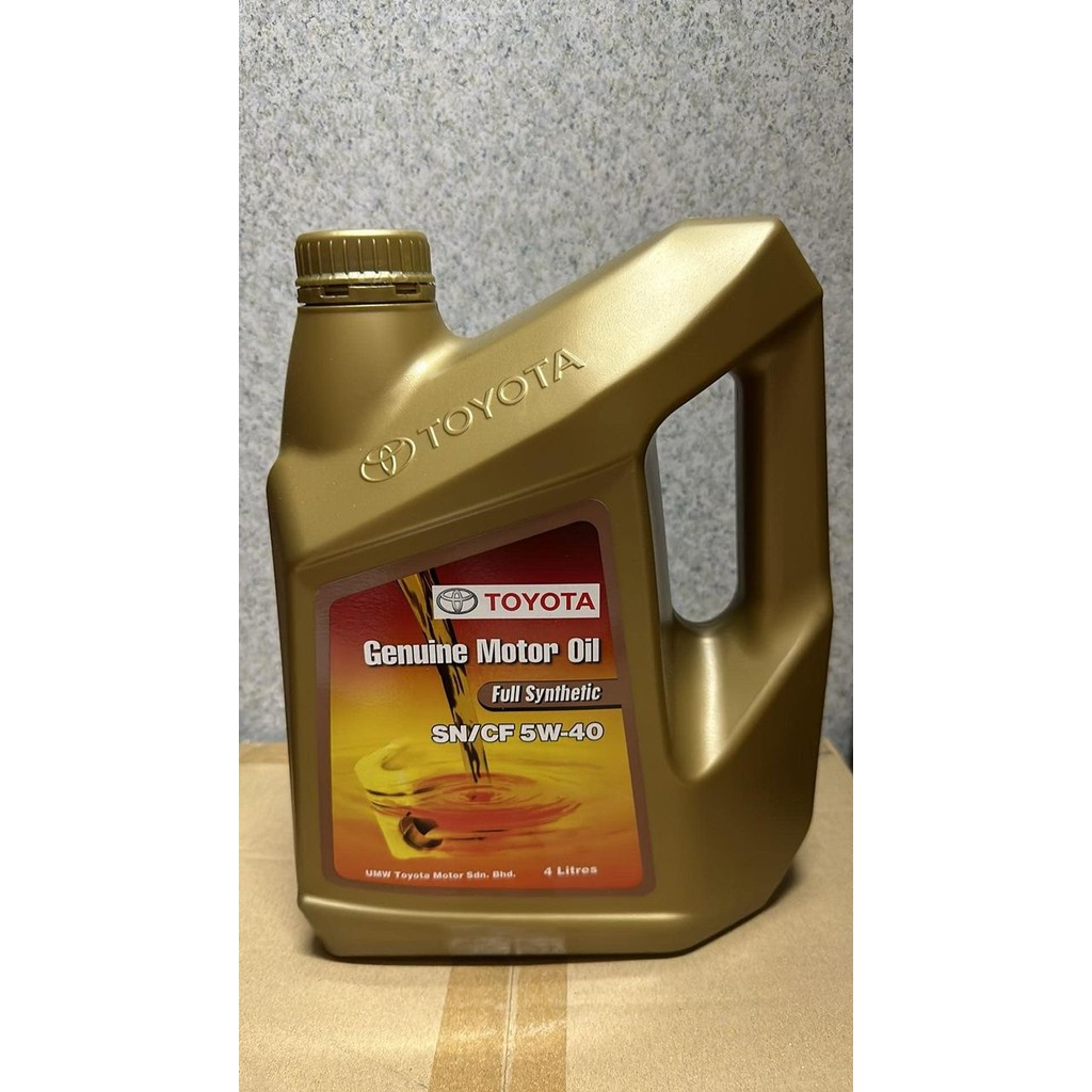 TOYOTA 5W40 SN/CF Fully Synthetic Engine Oil (4L) 5W-40 | Shopee Malaysia