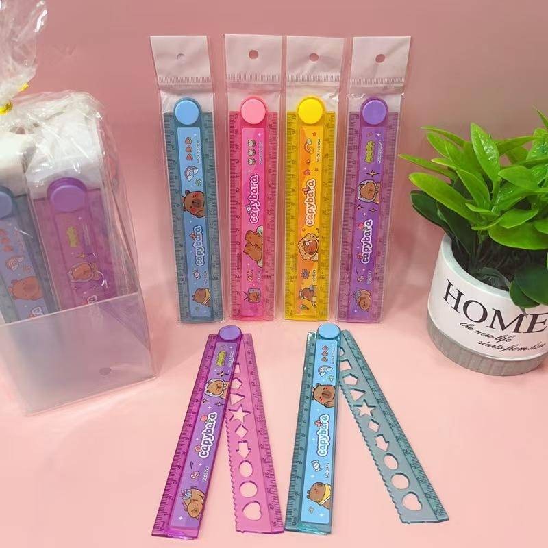 4 pieces Capybara Cartoon 30cm Folding ruler Cute Animal Plastic ...