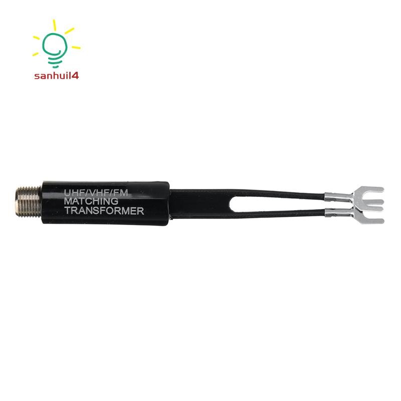 10 PCS UHF VHF FM 75-300 Ohm TV Antenna Adapter Matching Transformer ...