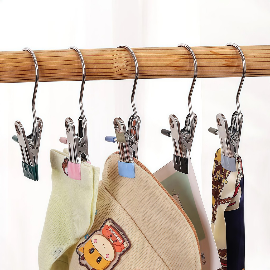Anti-Rust Clip Space-Saving Clothespin Hat Pants Storage Hanging Travel ...