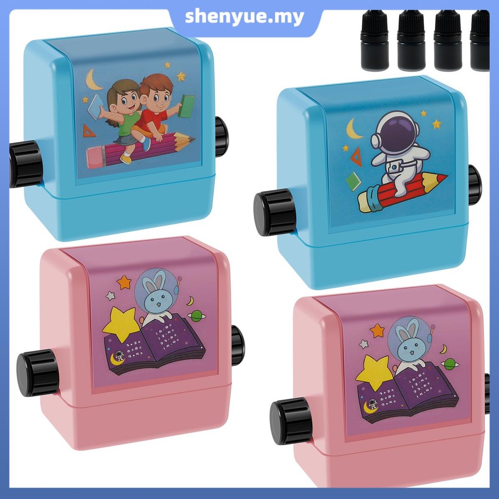 Digital Teaching Stamp with 5ml Ink Reusable Maths Learning Stamp Early ...