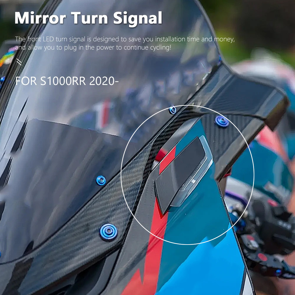 New Motorcycle Accessories LED Front Turn Signal Light Mirror For BMW ...