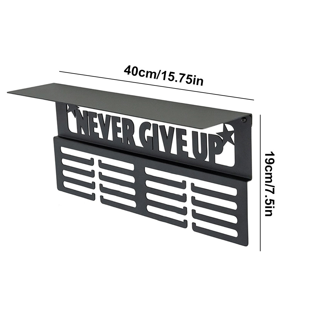 Stainless Steel Medal Hanger Display Multi-tiered Wall-mounted Rust-proof Trophy Shelf Durable Customizable Sports Medal Display Rack For Gymnastics Competitions Marathon Runners Soccer Tournaments