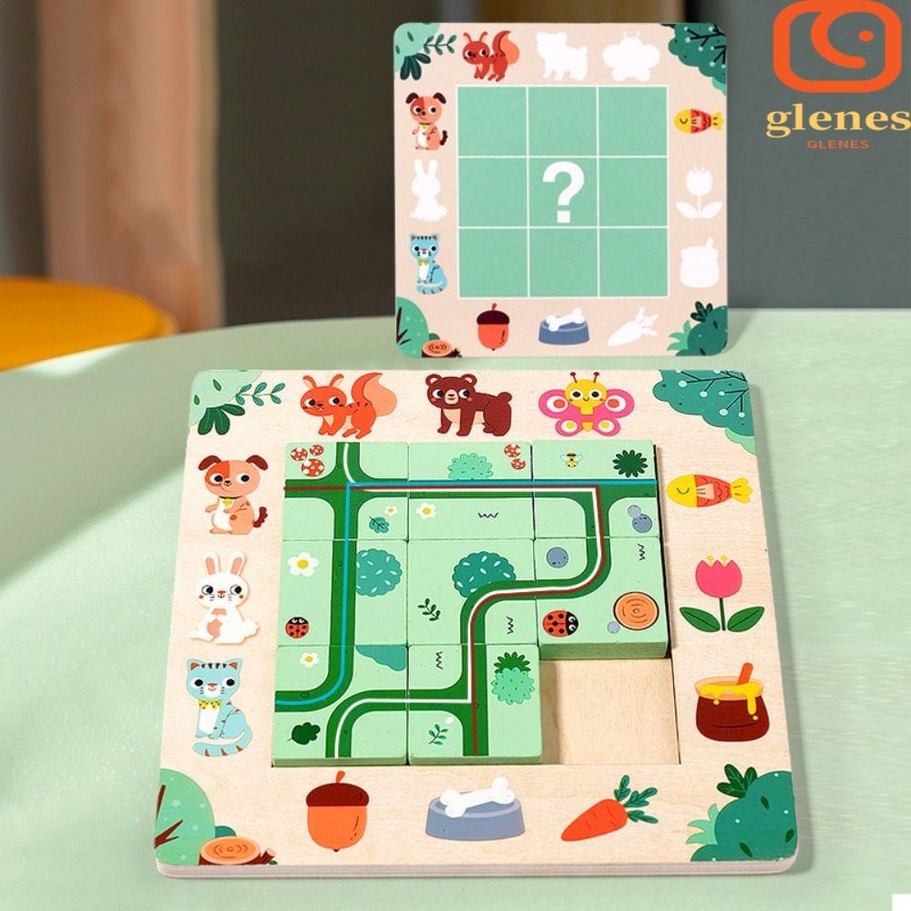 GLENES Kids Maze Board Game, Route Matching Cognitive Development ...