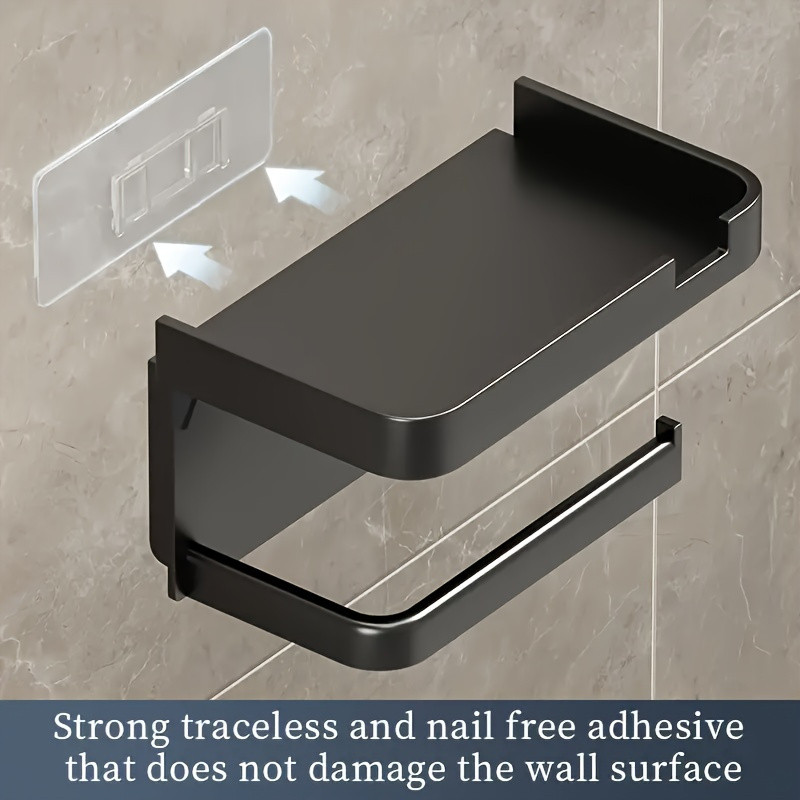 1pc Bathroom Tissue Storage Rack,Toilet Roll Paper Holder With Shelf ...
