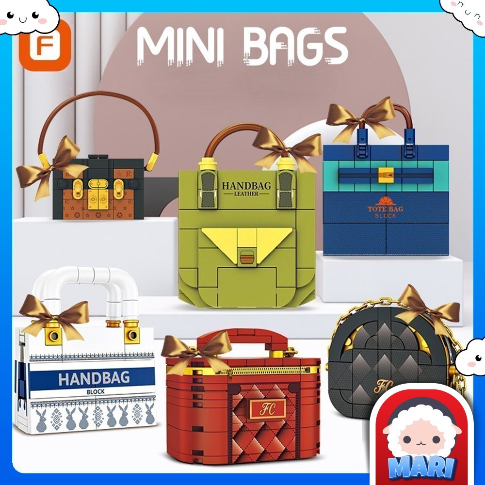 [6 IN 1] MINI Bag Series Set Display Micro Block Series Miniature Brick ...