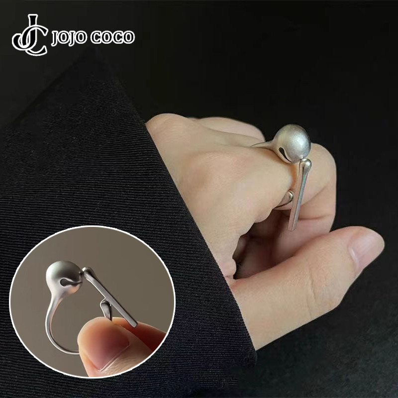 JOJO COCO Decompress and Press The Merit Wooden Fish Open Ring Creative ...