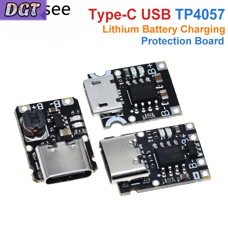 DGT Type-C USB TP4057 1A Lithium Battery Charging Protection Board ...