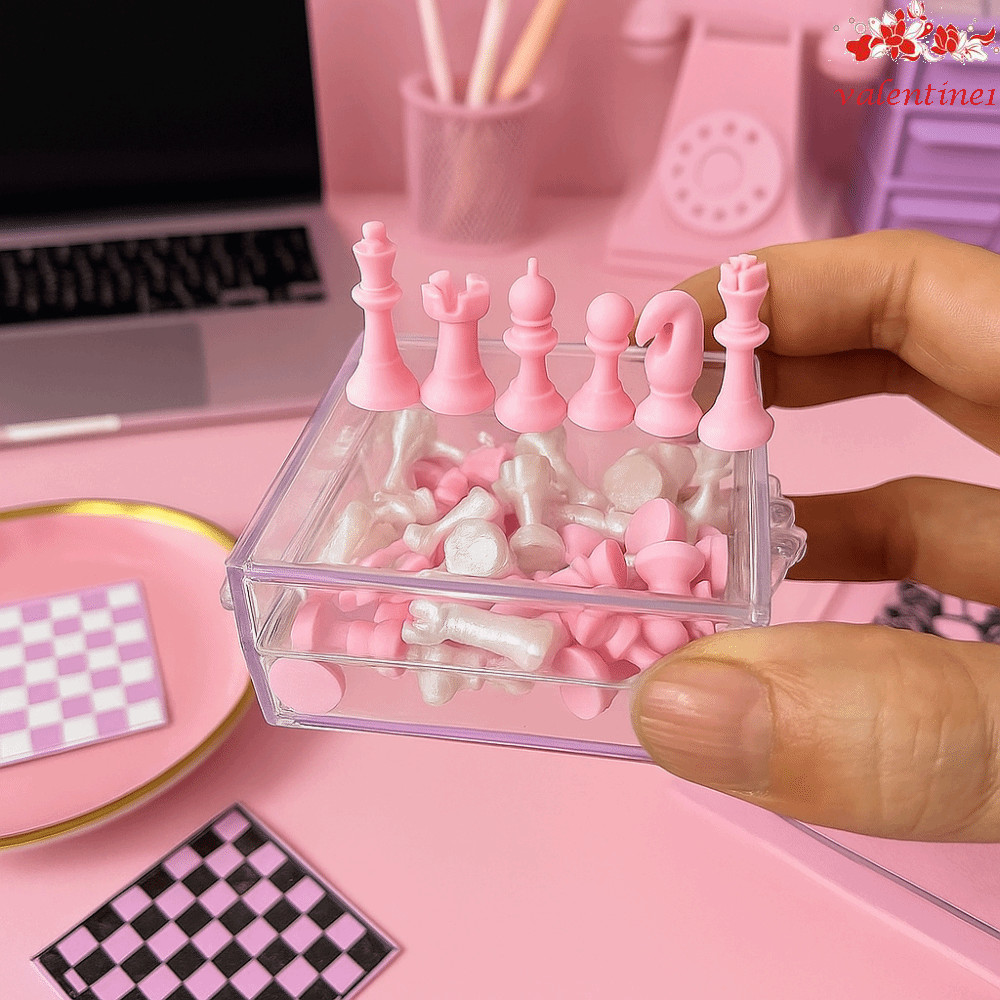 VALENTINE1 Mini Pocket Size Chess Set, Chessboard Handmade ...