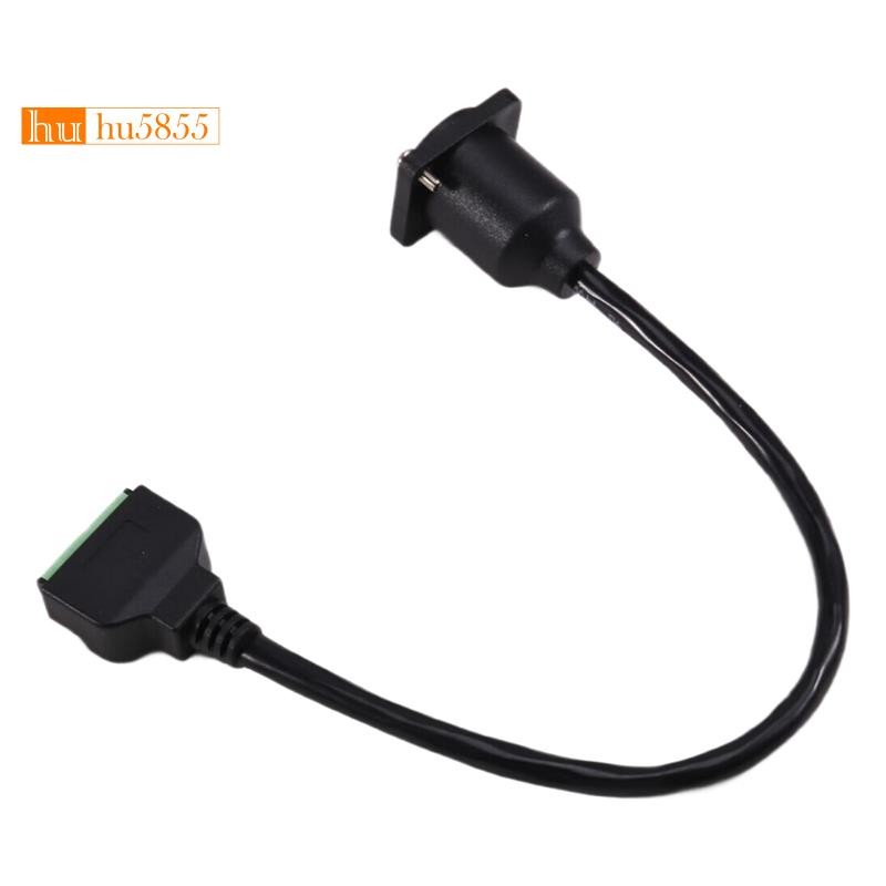 D Type RJ45 8P8C Female Panel Mount to Solderless Terminal Block Cable ...