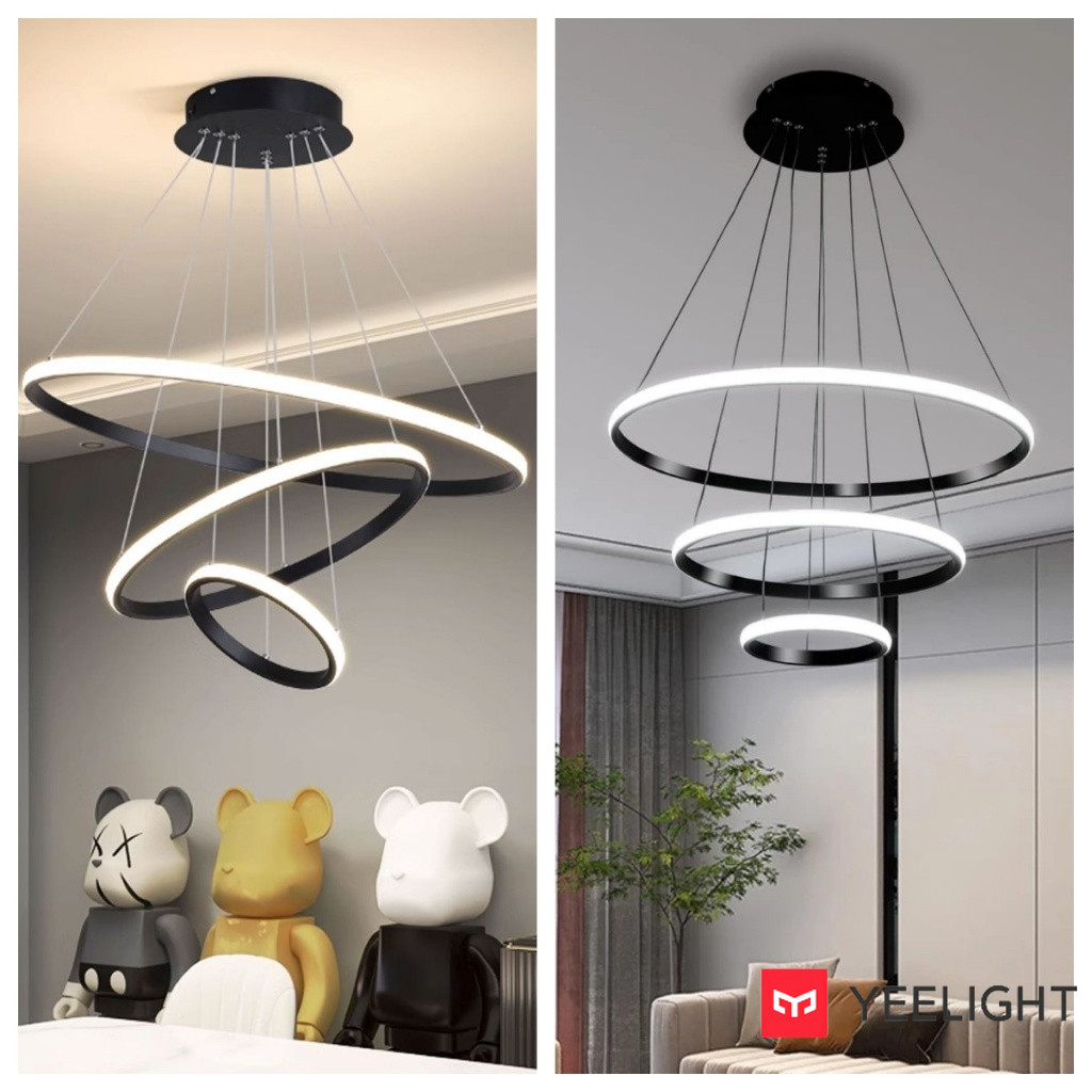 Ceiling light Lampu Ceiling Modern Pendant Lamp Led Rings Circle ...