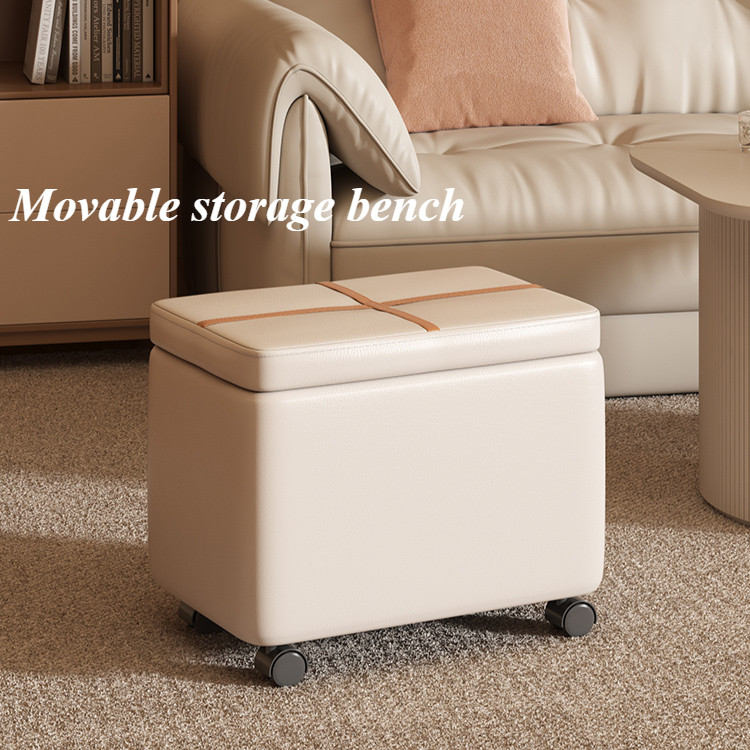 Storage Stool, Home Door Shoe-Changing Stool, Movable Low Stool With ...
