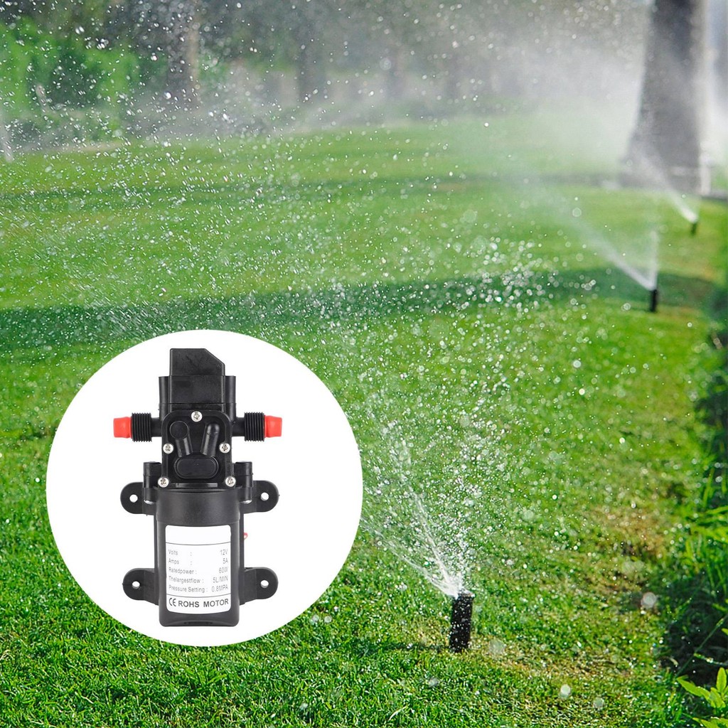 Pompe à eau DC 12V 5L/min 60W 116Psi,Pompe à Eau Auto-amorçante à
