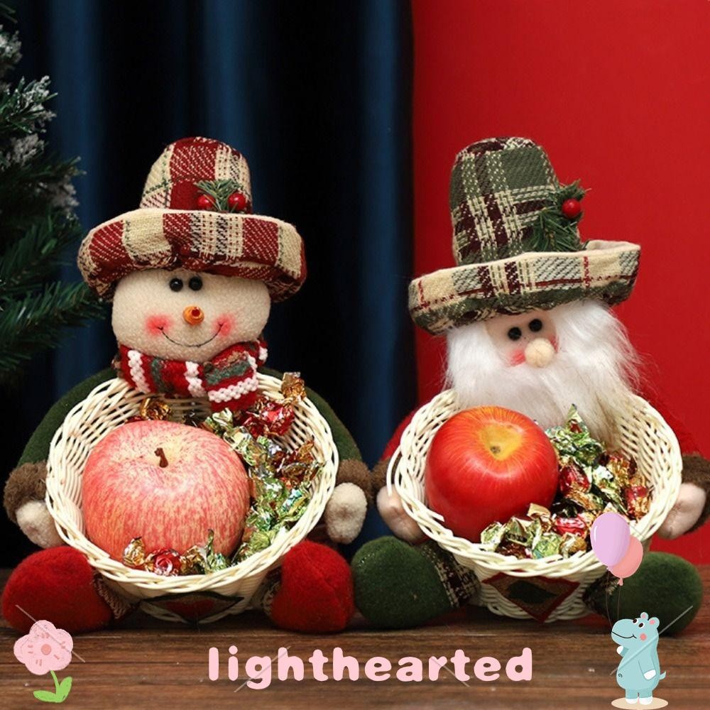 LIGHTHEARTED Christmas Candy Basket Large Capacity Snowman Candy Storage Bowl 2024 Cute Multifunctional Santa Claus Gift Container Xmas Gifts Storage Shopee Malaysia