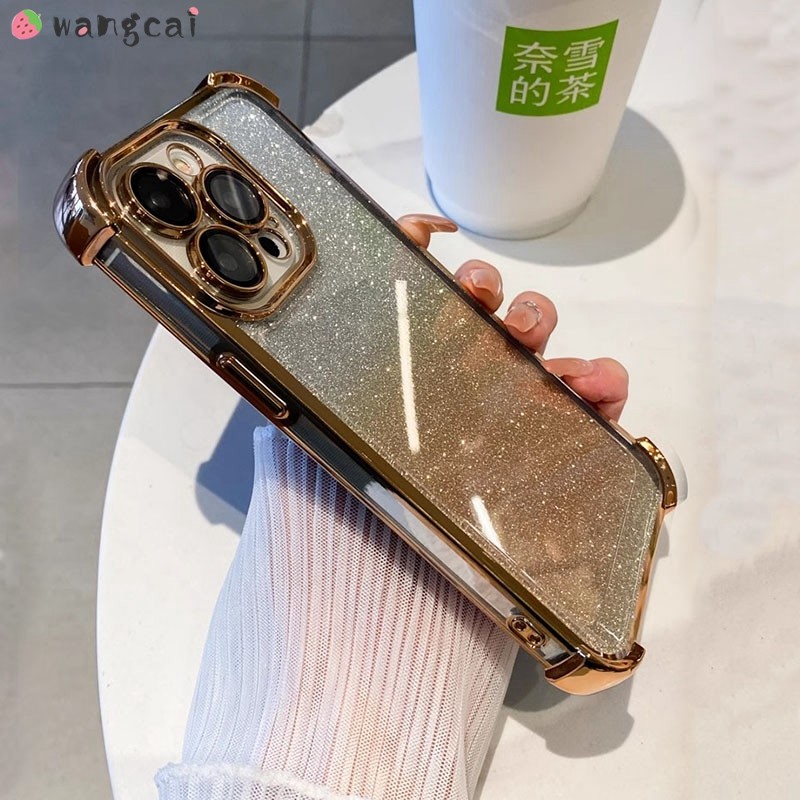 For Realme C63 4G C17 7i N63 Phone Case Dual Use Plating Gradient