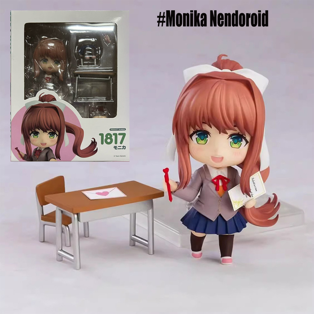 Action Figure Doki Doki Literature Club Nendoroid Monika Ddlc Model ...