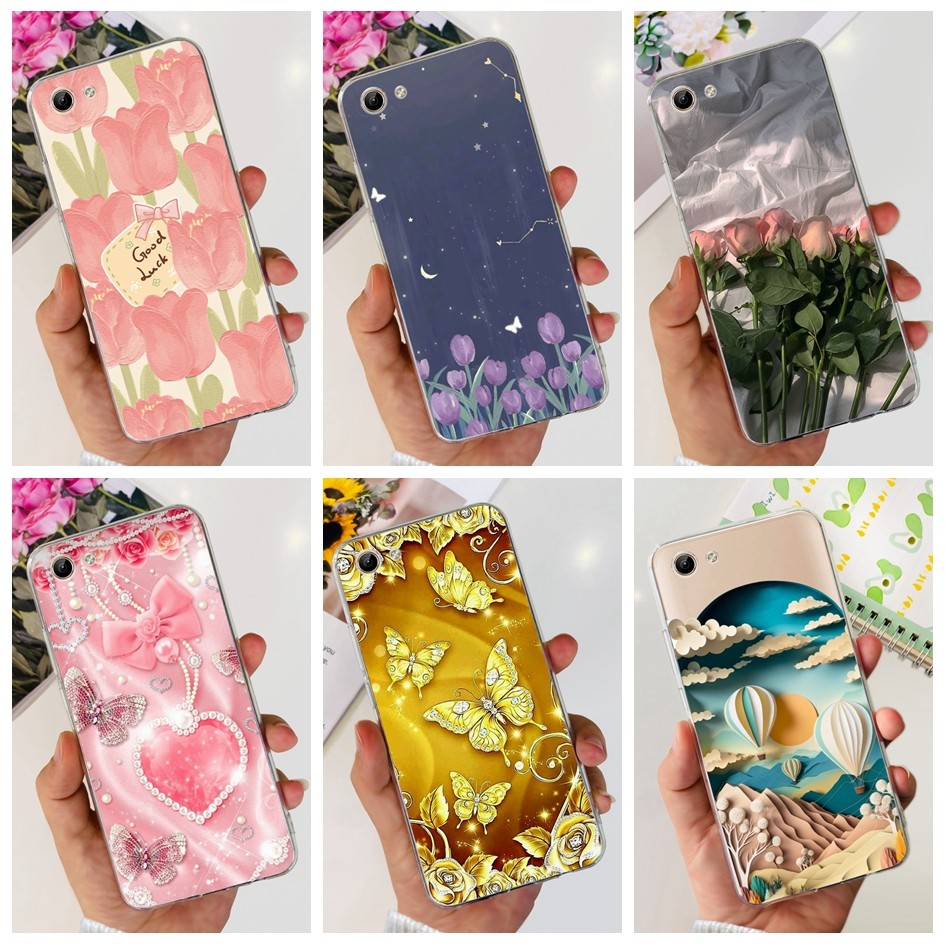 For Vivo Y81 Y81i Casing 1808 1803 1812 Shockproof Cover Fashion Flower  Soft Silicone Phone Case For VivoY81 VivoY81i Bumper