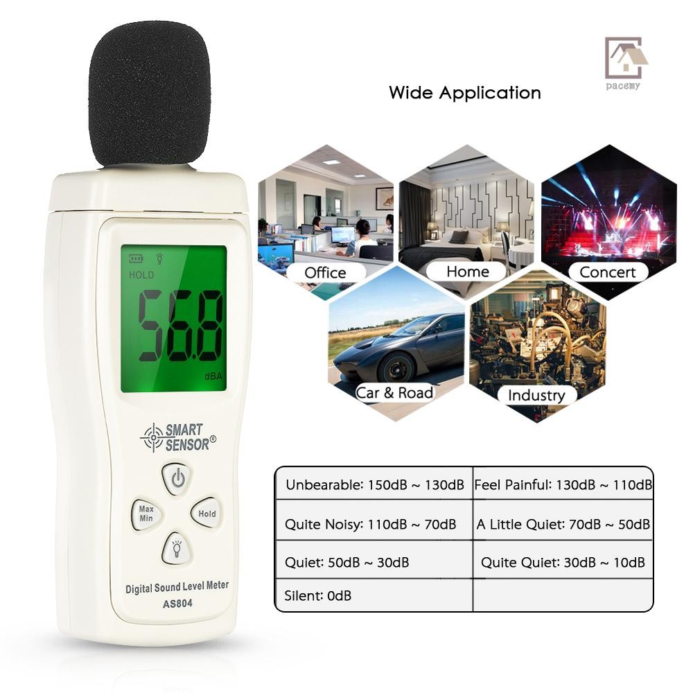 [LOCAL] SMART SENSOR Mini Digital Sound Level Meter LCD Display Noise ...