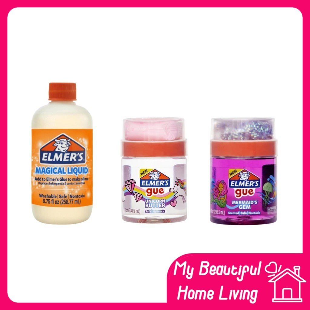 (NON TOXIC) Elmer's Magical Liquid Unicorn Butter Mermaid Gem Slime ...