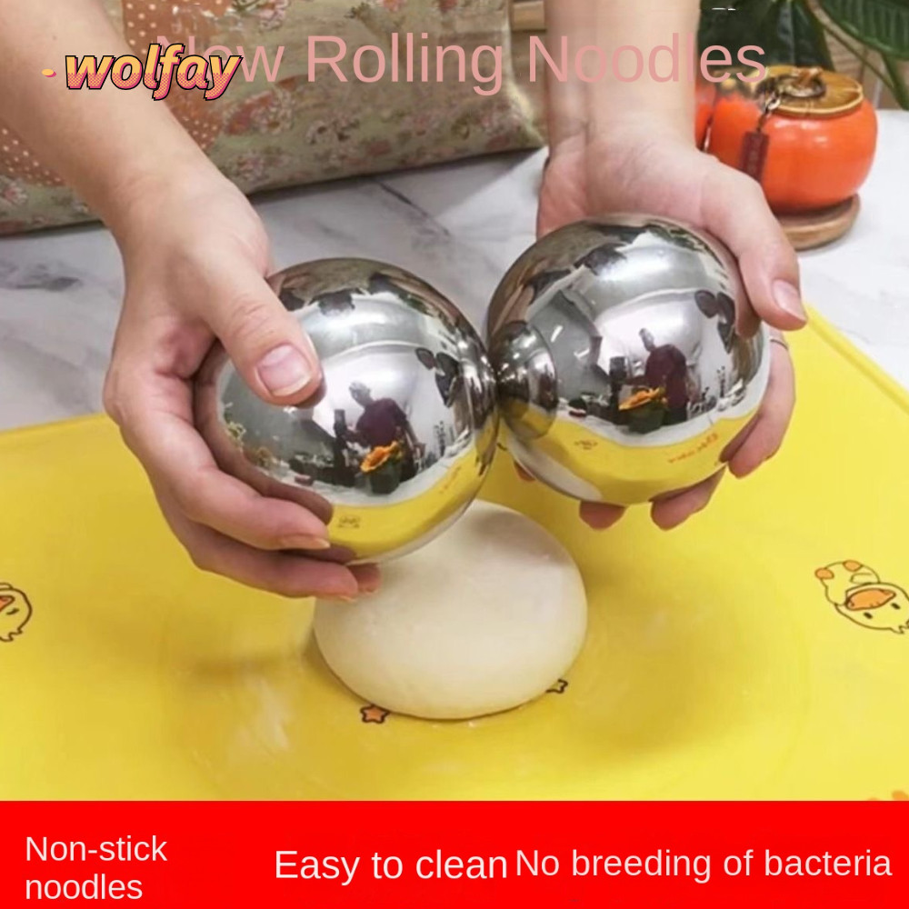 WOLFAY Rolling Pin Ball, Non-stick Dumpling Wrapper Berglander Rolling ...