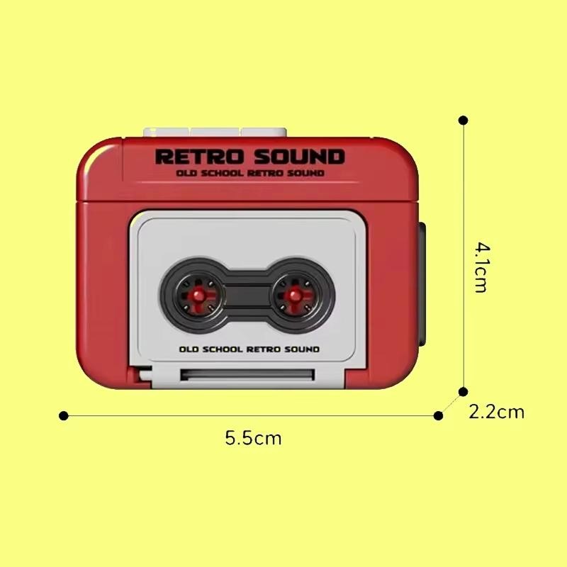 Mini Cassette Player Retro Mini Tape Recorder Keychain