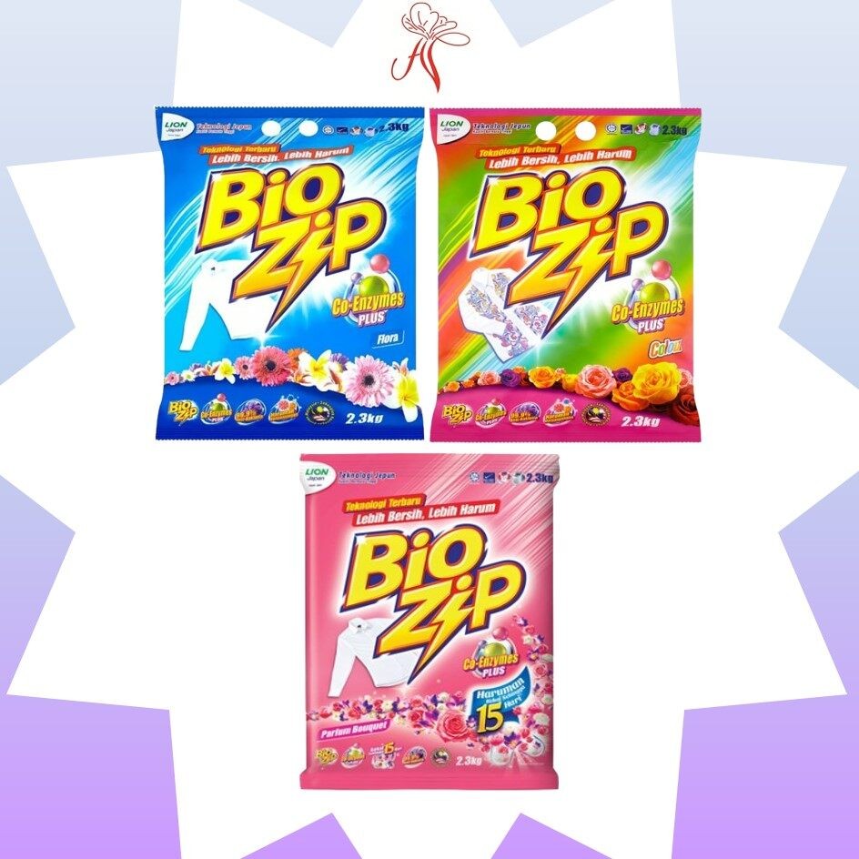 Bio Zip Powder Detergent Flora/Powder Colour/Parfum Bouquet (2.3kg ...