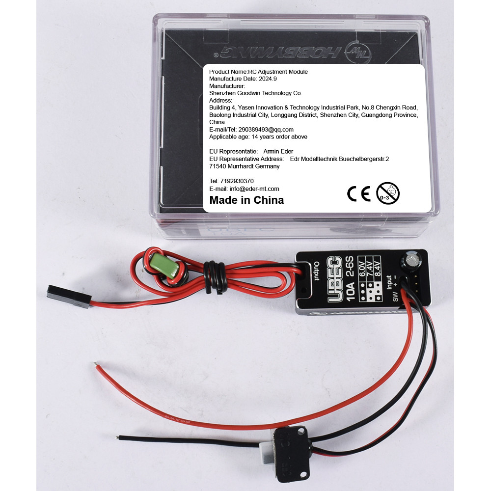 New Hobbywing Waterproof UBEC 10A Voltage Regulator Module 2-6S 6V/7.4V ...
