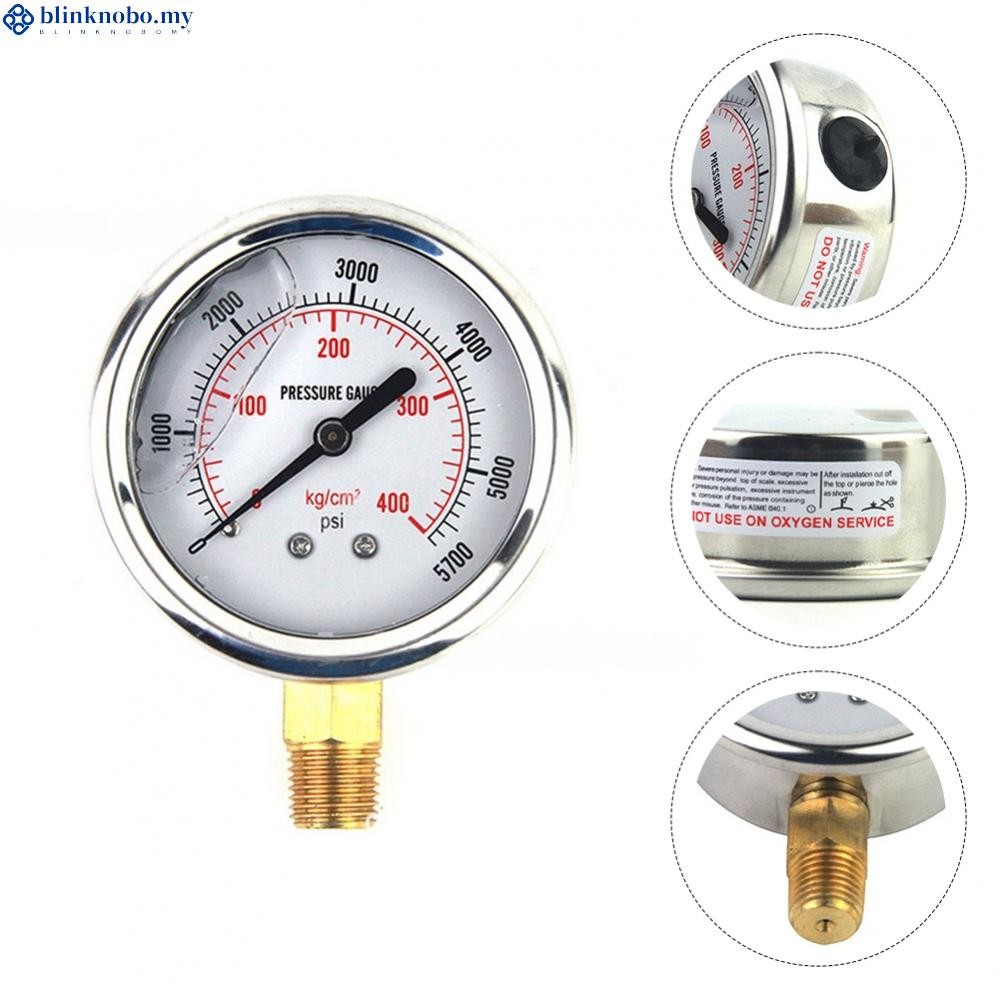 Stainless Steel Hydraulic Oil Pressure Gauge with Vibration Resistance