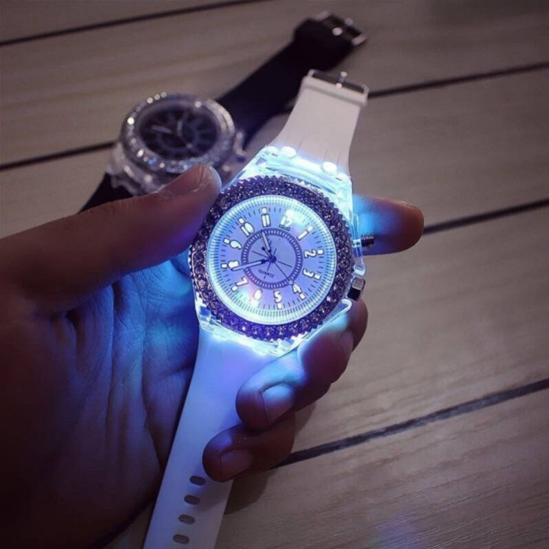 Luminous Fashion Colorful LED Luminous Watch Male and Female Student ...