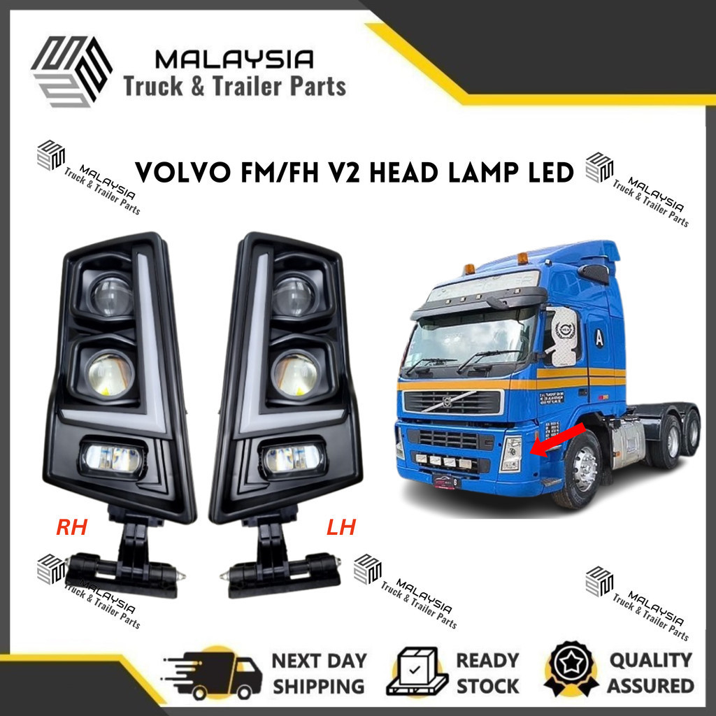 MTTP VOLVO FM FH V2 VERSION 2 HEAD LAMP LED HEADLIGHT LAMPU BESAR LED ...