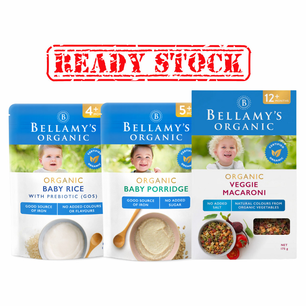 Bellamy's Organic Baby Rice with Prebiotic 125g 4+ months | Baby ...