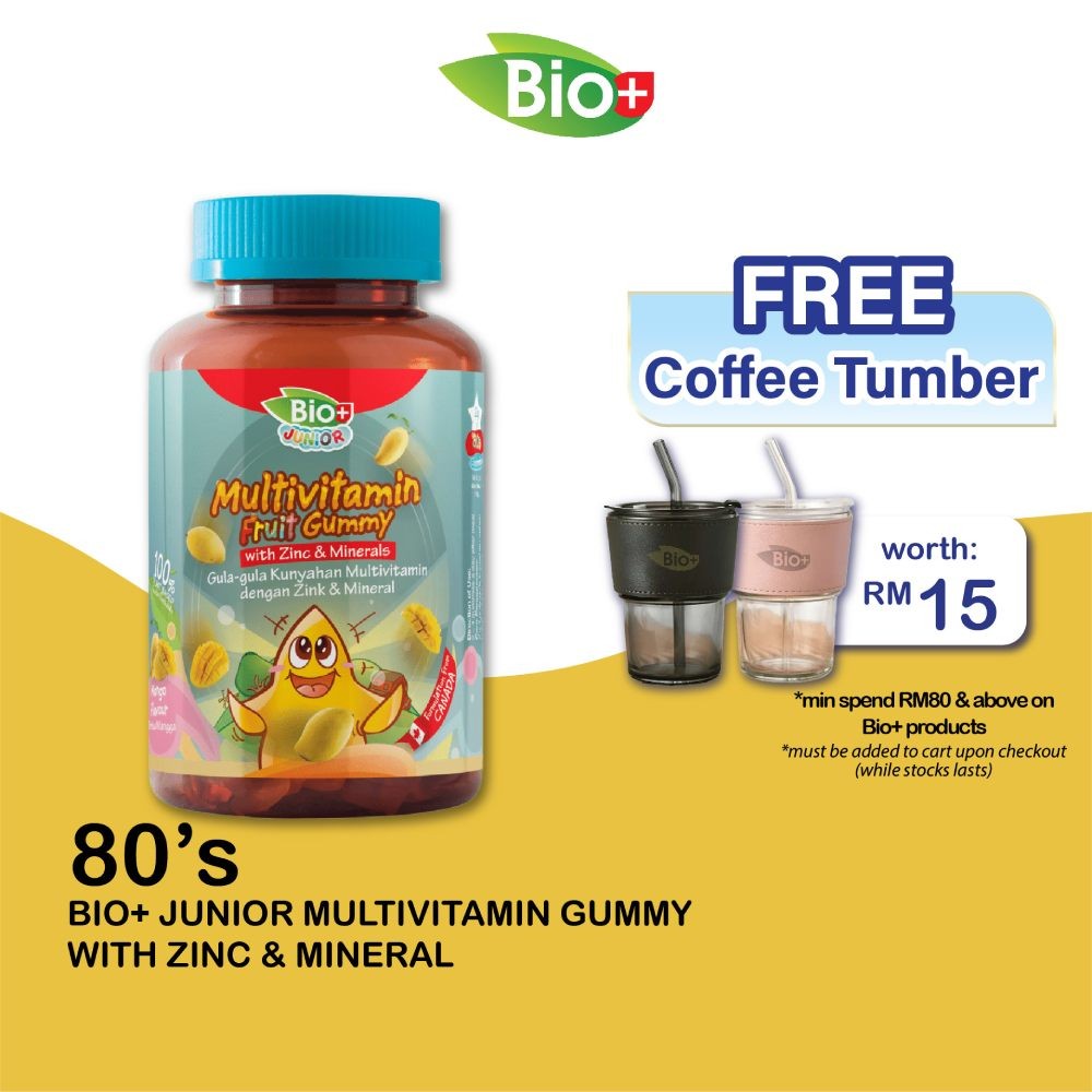 BIO+ Junior Multivitamin Gummy with Zinc & Mineral 80's kids gummy ...