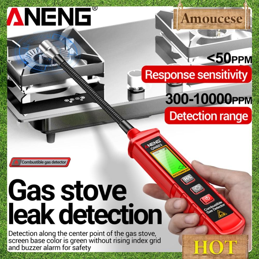 Handheld Natural Gas Sniffer Audible & Visual Alarm Gas Detector Alarm ...