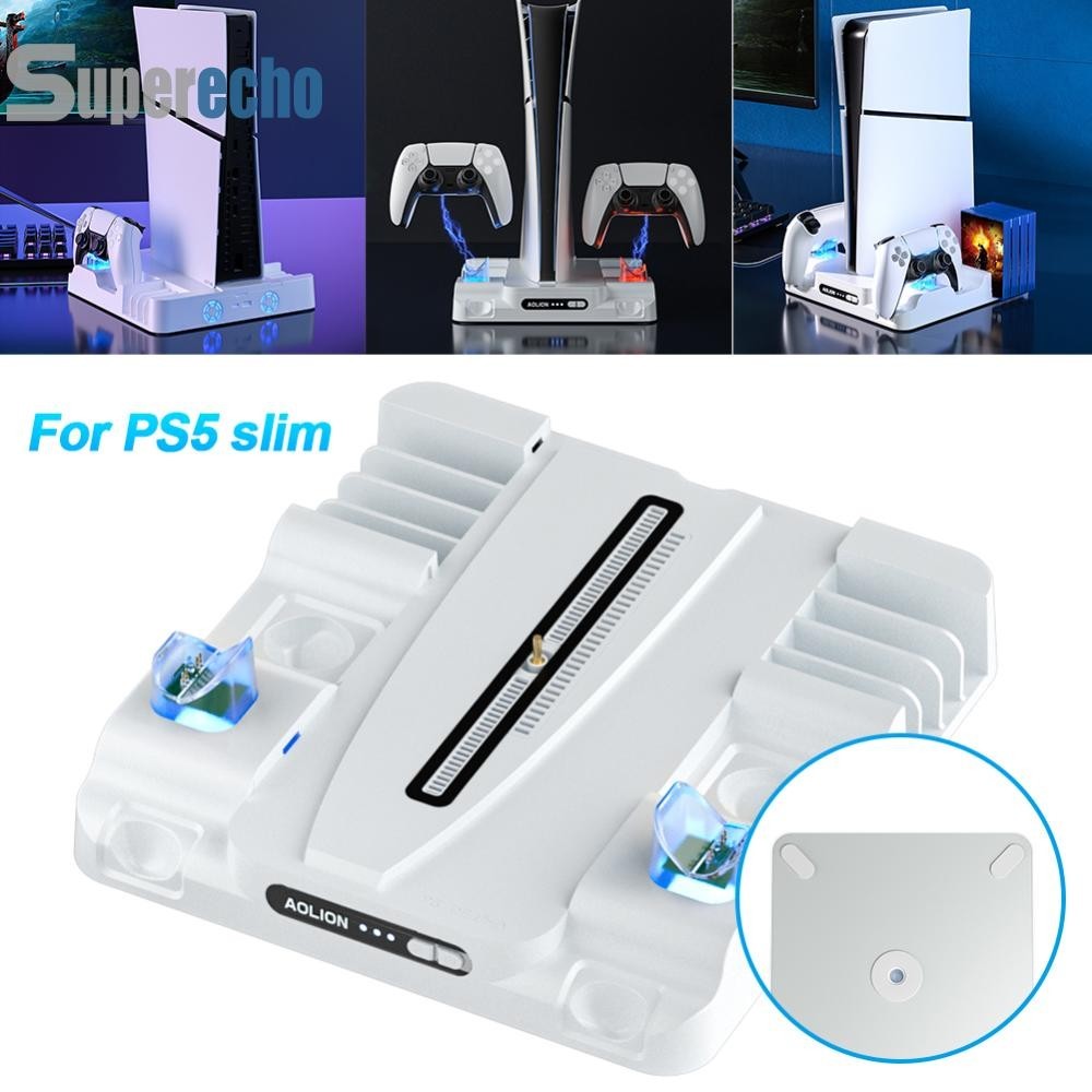 Cooling Station RGB Light Controller Charging Base for PlayStation5 ...