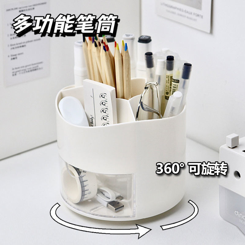 [Ready Stock] Xiaohongshu Rotatable Pen Holder High-Value Large ...