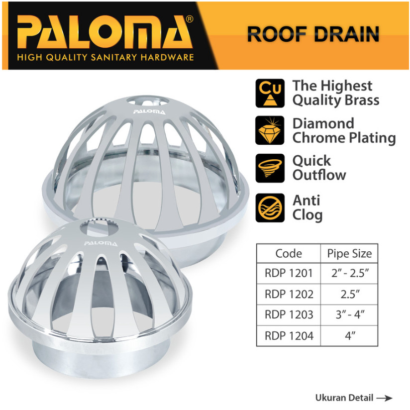 PALOMA Roof Drain Roof Floor Water Gutter Balcony Gutter Filter RDP 12 ...