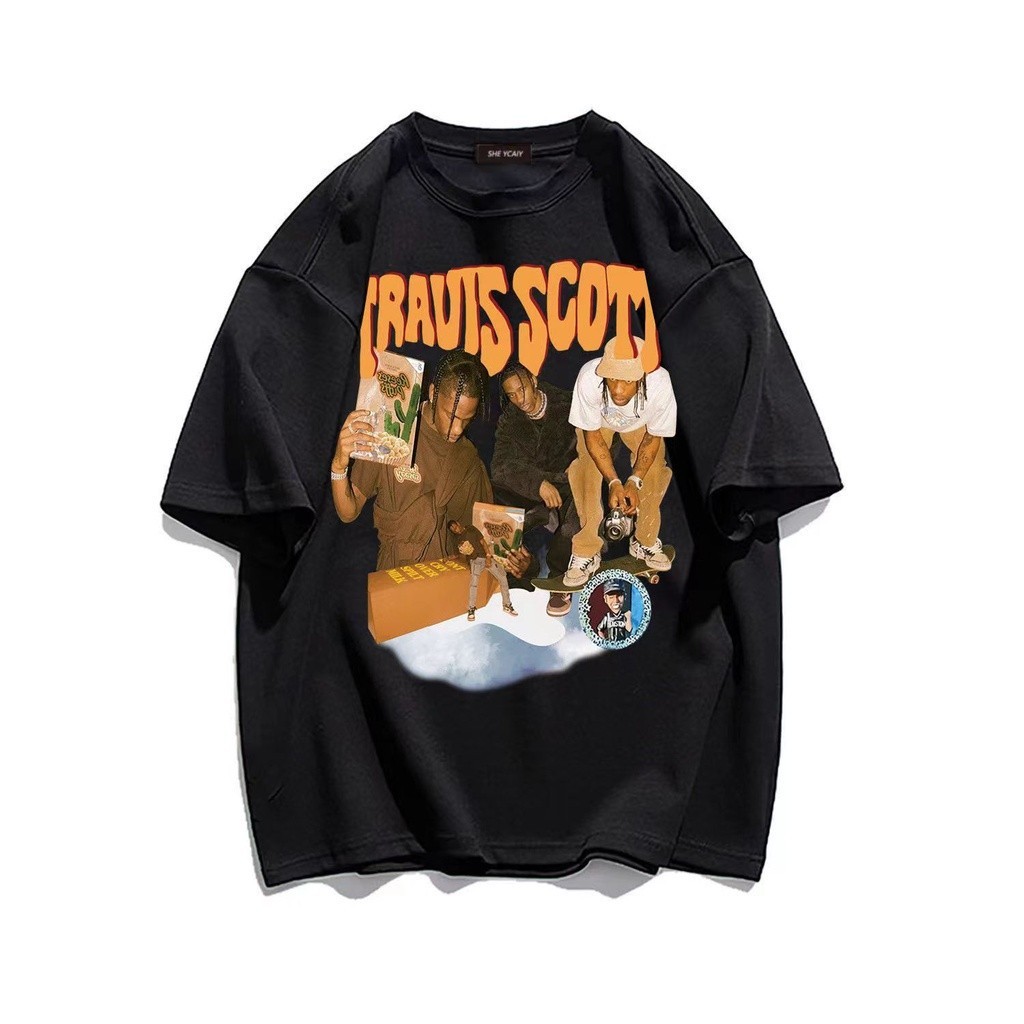 S-5XL Ready Stock Travis Scott Rap Hiphop Rapper Harajuku T-Shirts ...
