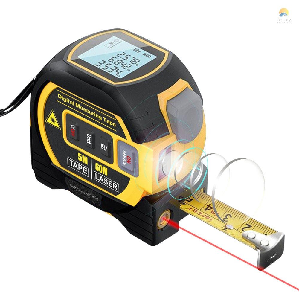 3in1 Laser 5m Area Volumes Equipment Display With Distance Tape Measure ...