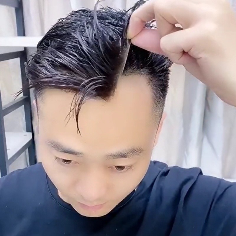 Rambut palsu garis rambut lelaki kepingan rambut palsu dahi pelekat ...