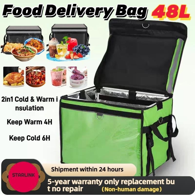 48L Thickening Food Delivery Bag Waterproof Thermal Insulated Food ...